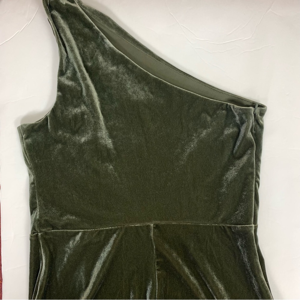 Birdy Grey Olive Green One-Shoulder Maxi Dress - Picture 8 of 13